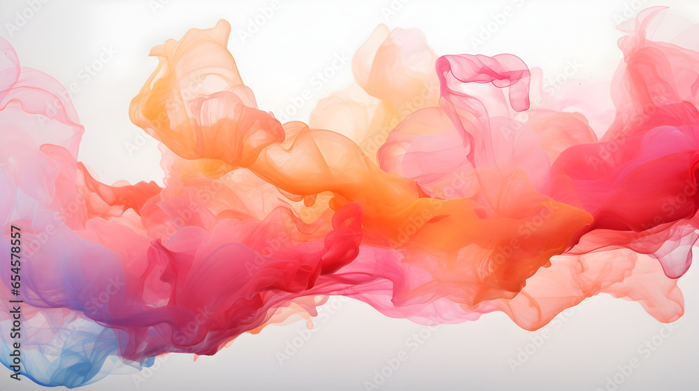 Abstract watercolor background, The delicate dance of watercolor paints blending and bleeding into each other