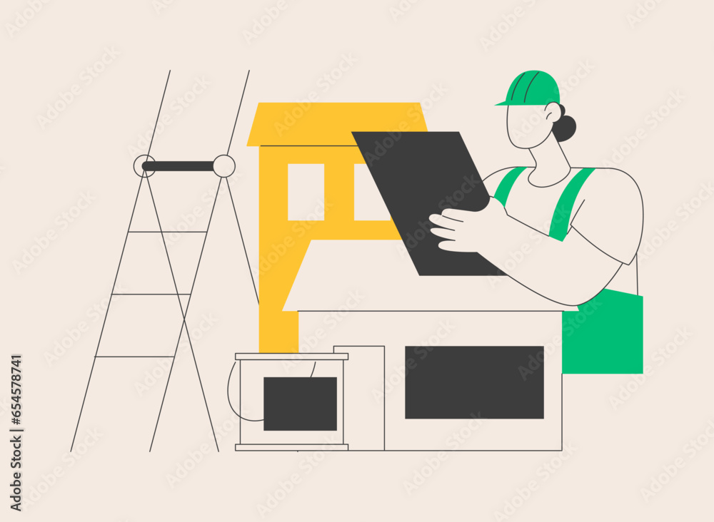 House renovation abstract concept vector illustration.