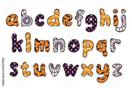 Fototapeta Naklejka Na Ścianę i Meble -  Handcrafted Trick Or Treat letters color creative art typographic design