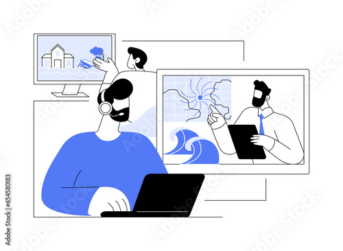 Flood threat abstract concept vector illustration.