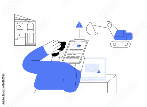 Demolition order abstract concept vector illustration.