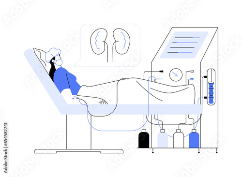 Dialysis for kidney failure abstract concept vector illustration.