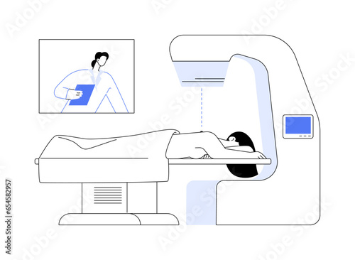 Radiotherapy abstract concept vector illustration.