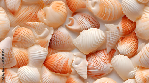 Seamless Tile, Lovely Seashells, Repeating Image - Generative AI