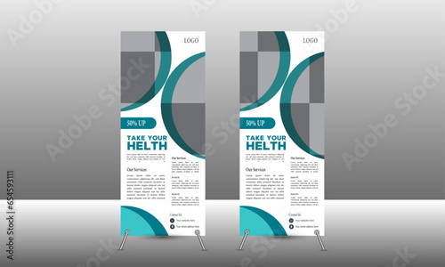 medicel rollup banner  design template, modern design 