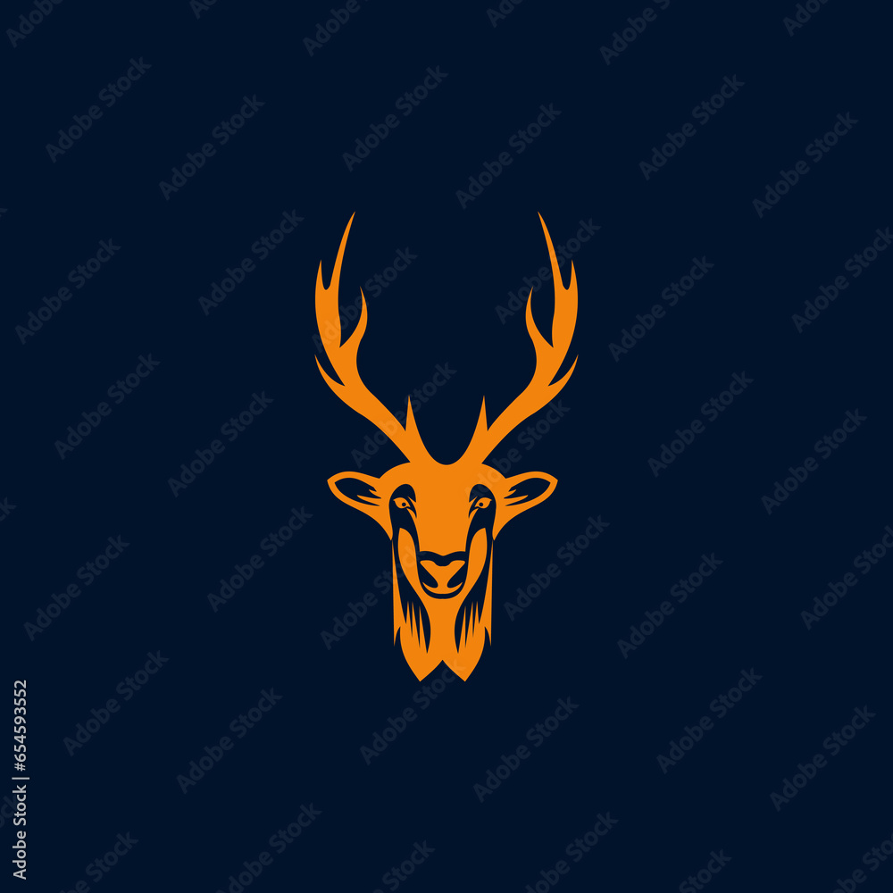 deer head abstract logo design deer head abstract logo design