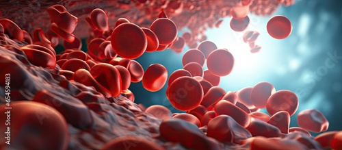 cholesterol in a blood cell photo