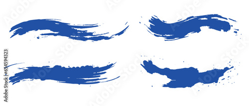 筆の質感　墨　インク　筆模様　波模様筆の筆跡素材。ブラシストローク
