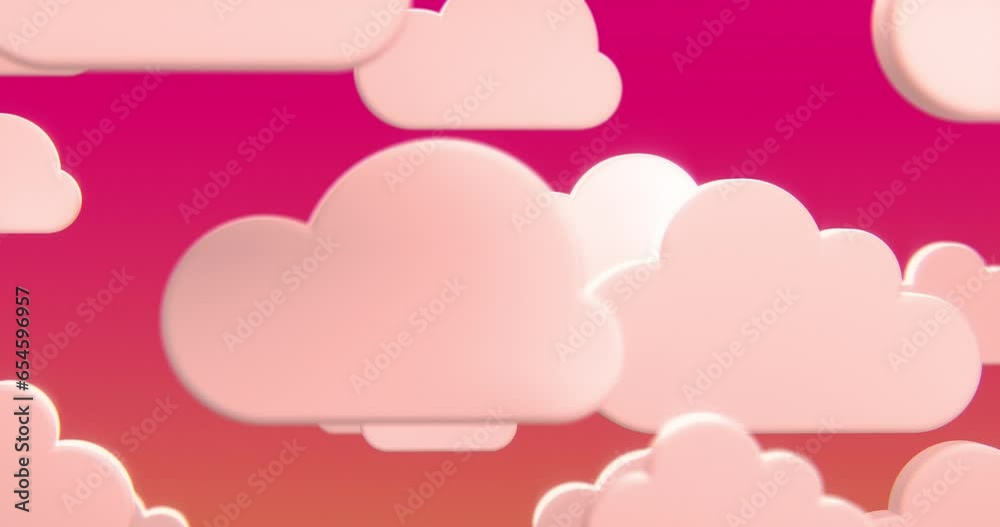 Clouds Loop Sunset in a 3D animation Clouds Loop Sunset in a 3D animation