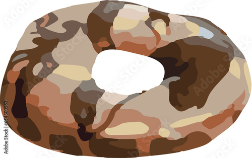 Vanilla Marble Donut isolated on a background vector