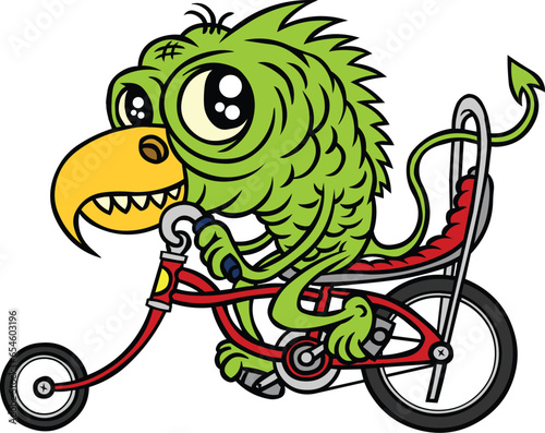 Green Monster on a Bike (ID: 654603196)