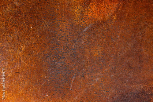 Grunge rusty orange brown metal texture background and wallpaper , material concept for architectural design 