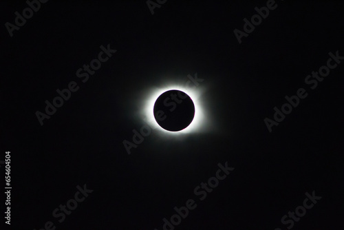 Black moon corona during eclipse