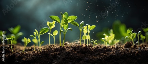 Healthy seedlings depend on nutrient rich soil showcased by the digital mineral nutrients symbol