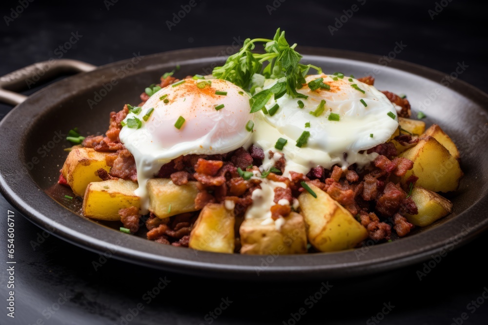 Authenticity of Labskaus: A Rustic Close-Up of the Iconic German Corned Beef Hash, a Mouthwatering and Flavorful Traditional Dish from Northern Germany Authenticity of Labskaus: A Rustic Close-Up of the Iconic German Corned Beef Hash, a Mouthwatering and Flavorful Traditional Dish from Northern Germany