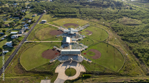 Baseball fields in Texas.
