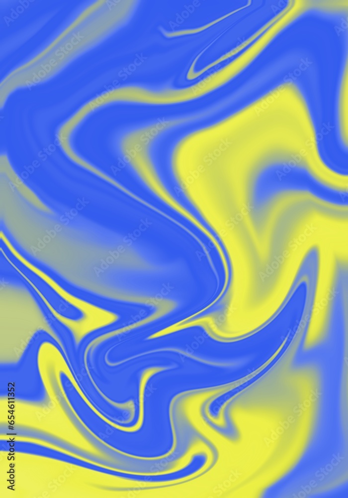 Abstract, gradient, blue and yellow background