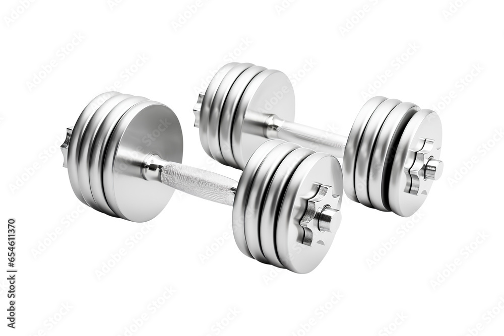 Dumbbells Isolated transparent background, Generative AI Dumbbells Isolated transparent background, Generative AI