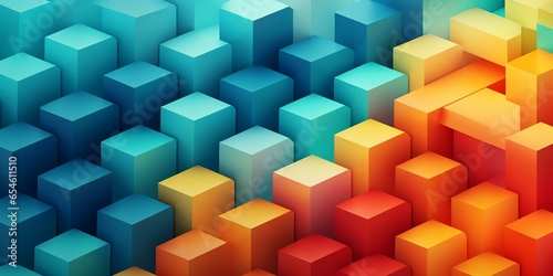 Wallpaper Mural geometric colorful 3d shape pattern background Torontodigital.ca