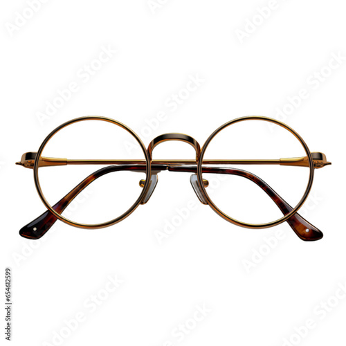 A Pair of Reading Glasses Isolated on Transparent or White Background