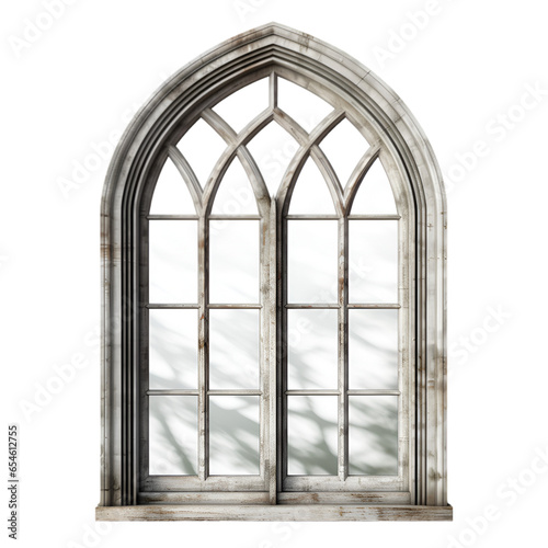 Window Frame Isolated on Transparent or White Background