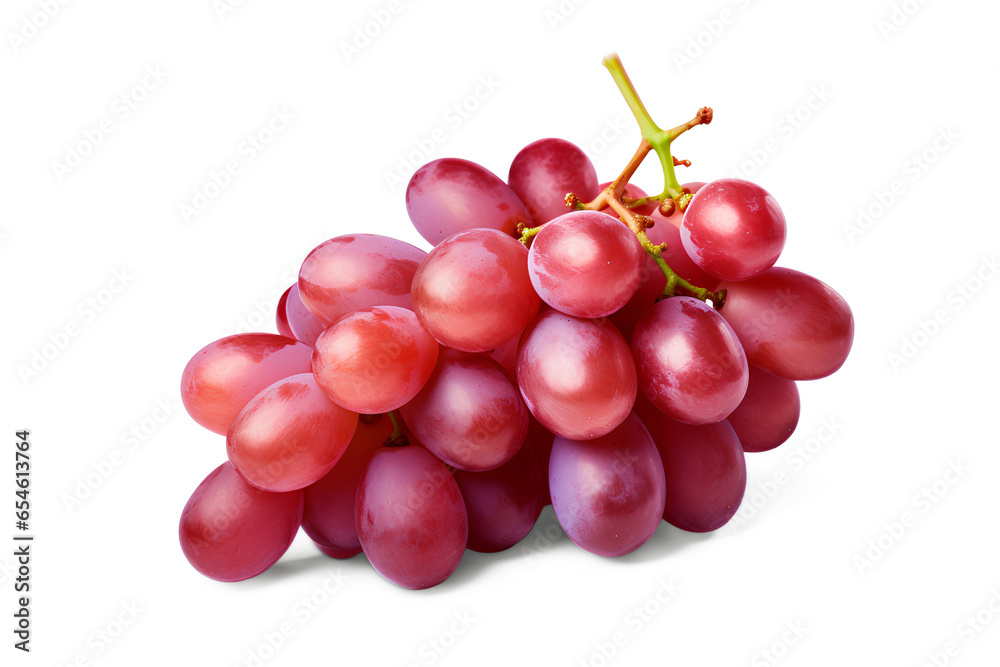 Red Grape Isolated on Transparent Background, Generative AI