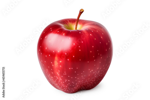 Red Apple Isolated on Transparent Background, Generative AI