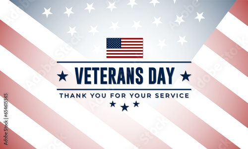 Happy Veterans Day United States of America background vector illustration