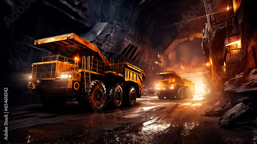 underground mining machinery background 
