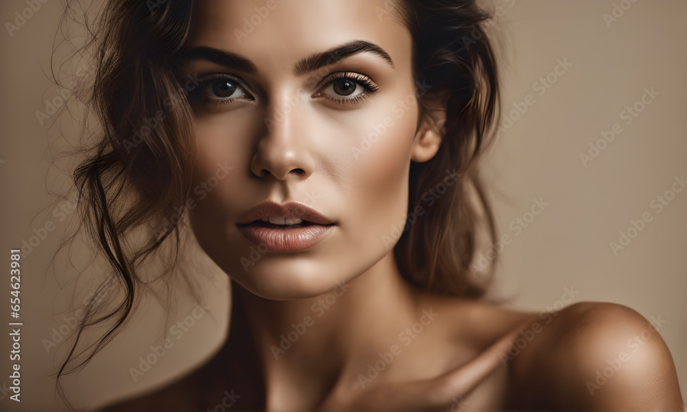 Photograph of a beautiful woman posing for a photo Photograph of a beautiful woman posing for a photo