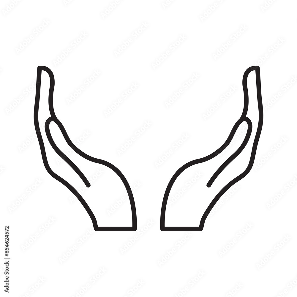 Protection icon. Simple vector liner illustration on white background..eps Protection icon. Simple vector liner illustration on white background..eps