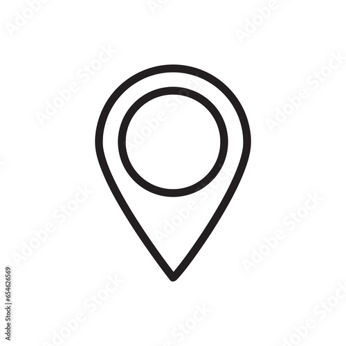 The icon location. Vector. liner illustration on white background..eps