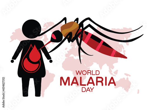happy world malaria day, illustration, poster