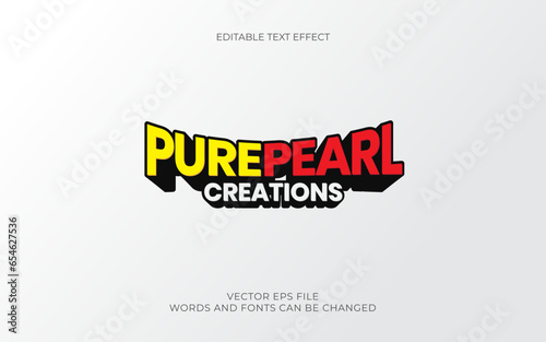 Editable Japan Cartoon Anime Style EPS Vector Text Effect. This design concept transforms text into a playful, colorful style reminiscent of Japanese anime and cartoons.