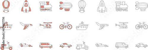 Transport vector set photo