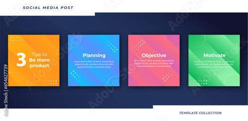 Tips post  be more product collection Social media tutorial, tips, trick, did you know post banner layout template design element