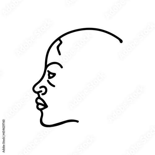 vector illustration of man's face
