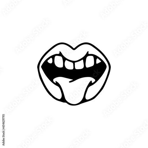 vector illustration of mouth cartoon concept