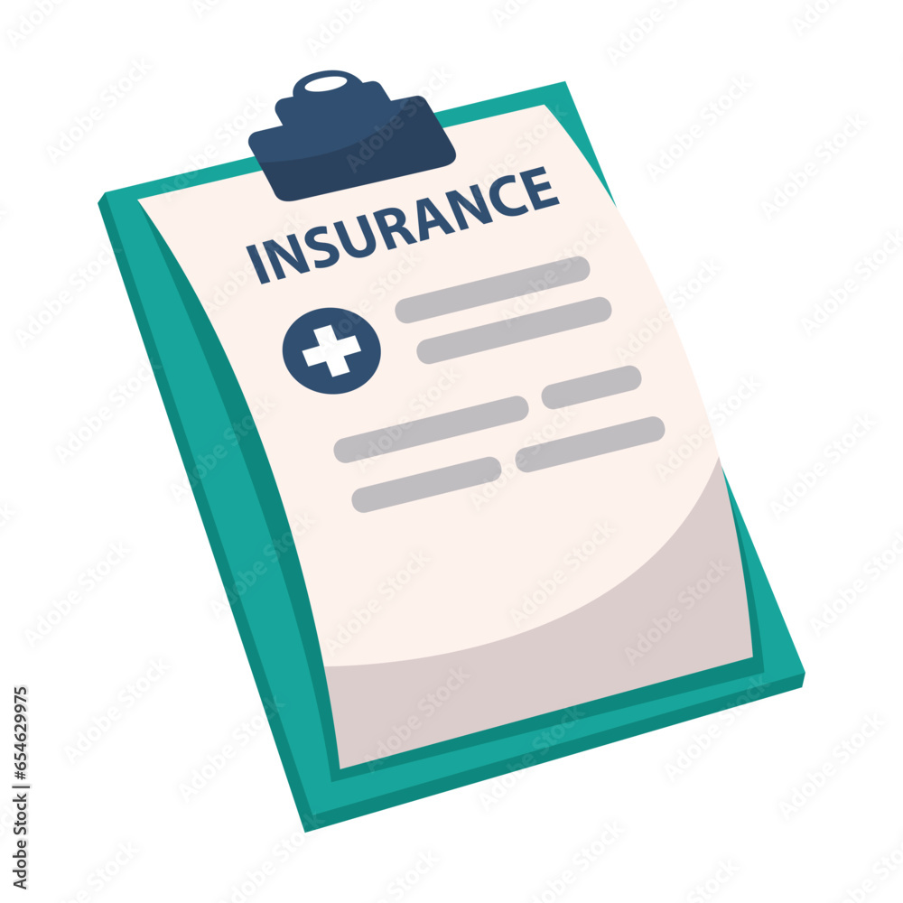 Icon of insurance document design illustration. Vector design Icon of insurance document design illustration. Vector design
