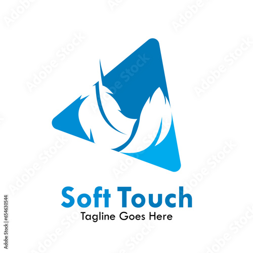 Soft touch design logo template illustration