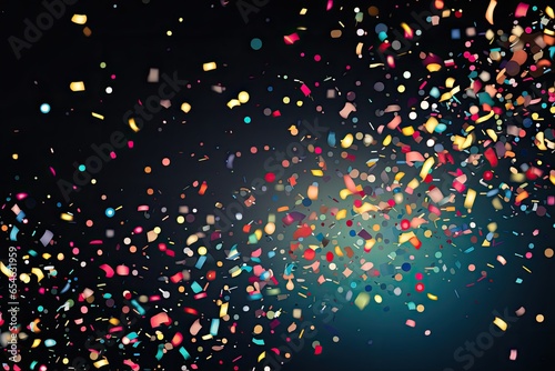 colorful and festive confetti falling through the air, creating a sense of joy and celebration.