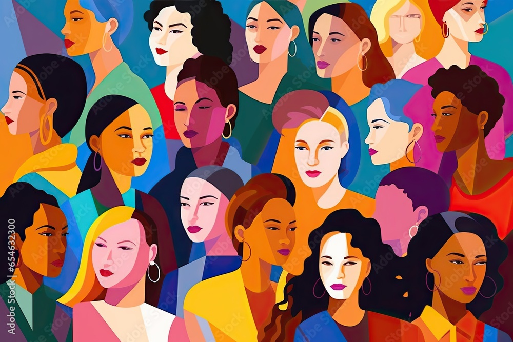 International Women's Day Visuals representing achievements, diversity,Generated with AI International Women's Day Visuals representing achievements, diversity,Generated with AI