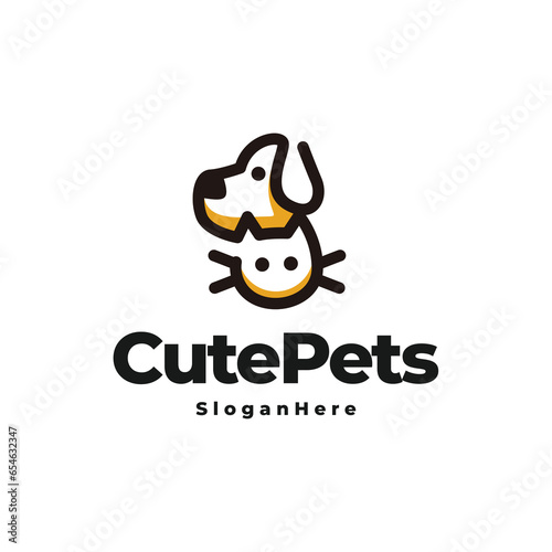 Animal pet modern logo vector