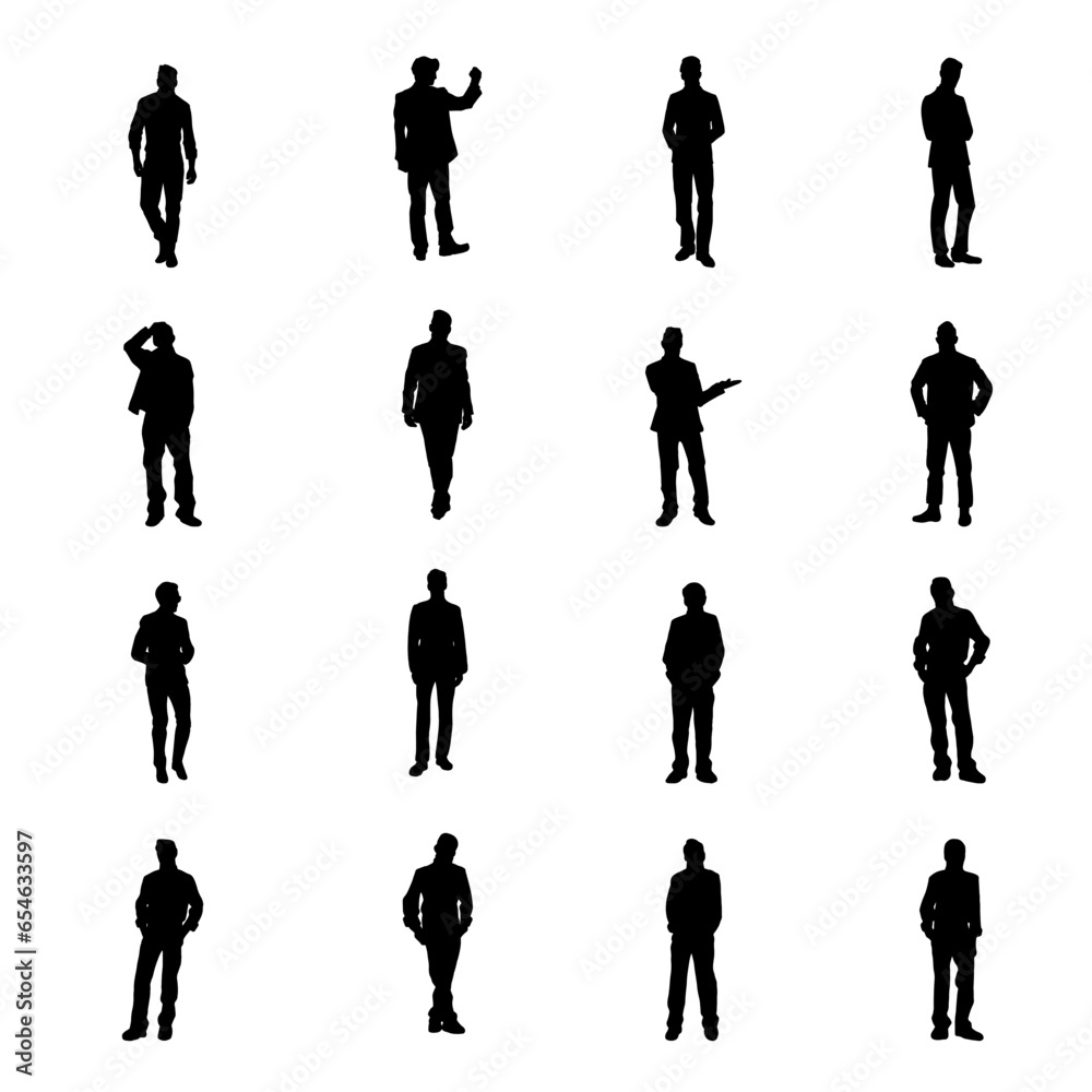 The man silhouette for Business or manager concept The man silhouette for Business or manager concept