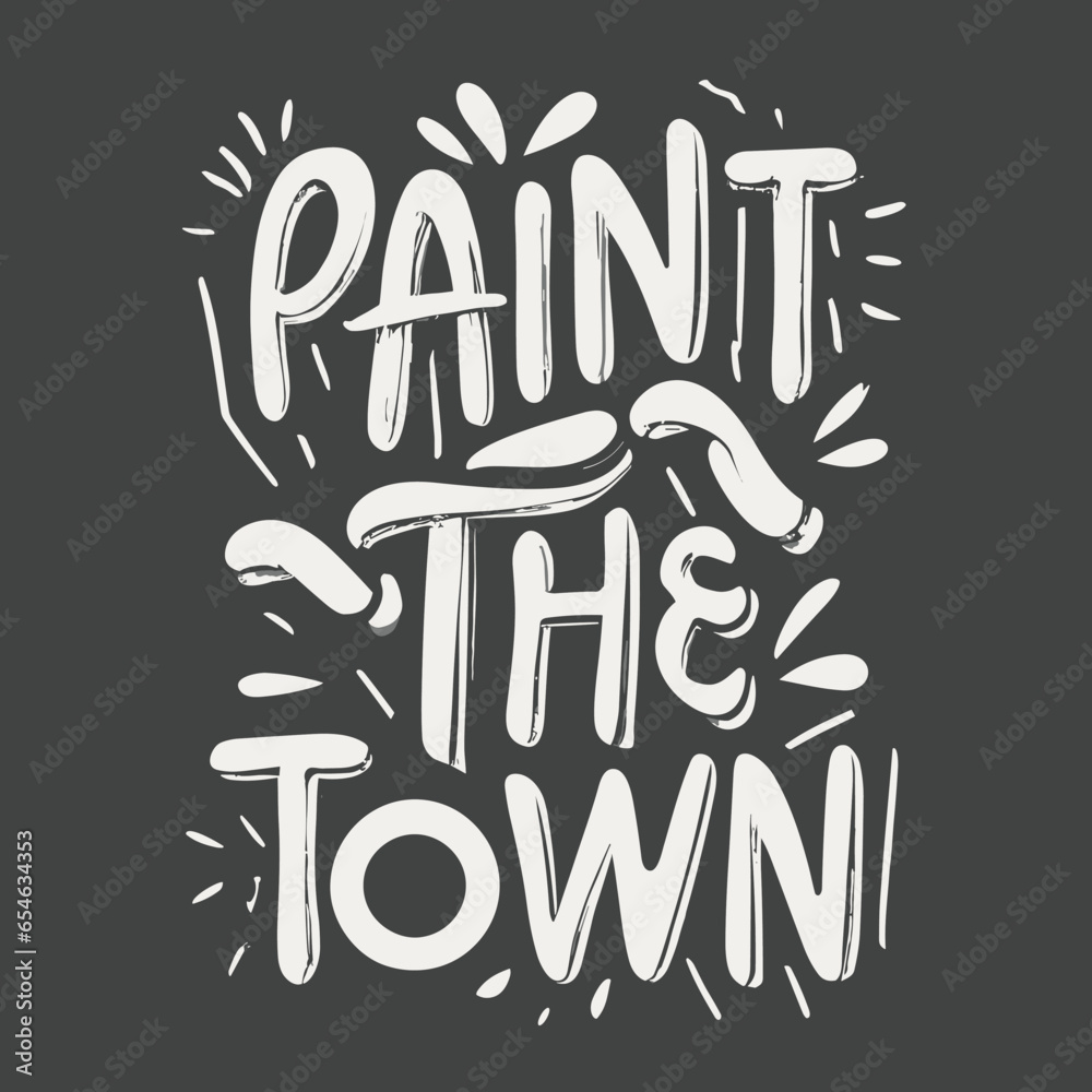 Fototapeta premium Paint the Town Graffiti Art T-Shirt Design
