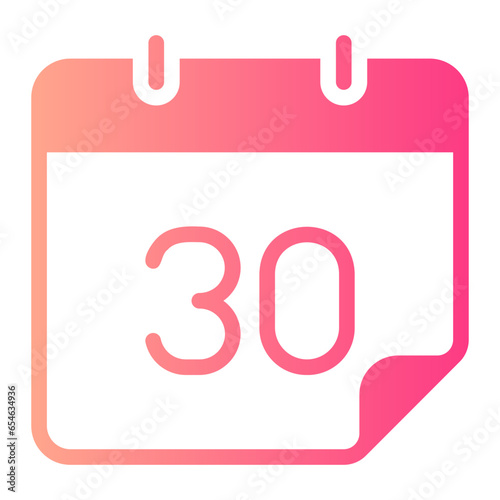thirty gradient icon