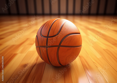 体育館に残されたバスケットボール-V2 © maruri