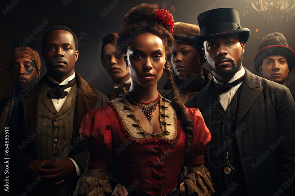 Black History Month, Black figures, events throughout history, celebrating diversity and unity,Generated with AI Black History Month, Black figures, events throughout history, celebrating diversity and unity,Generated with AI