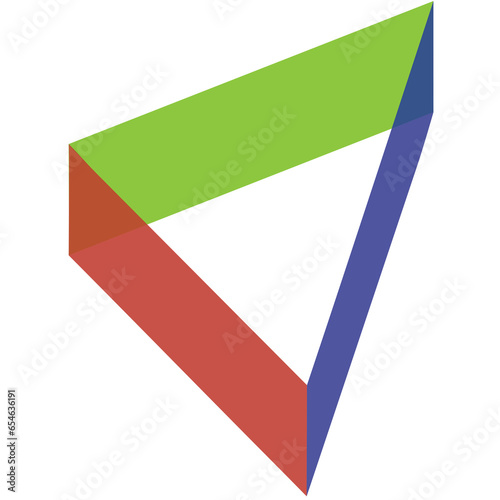 Free Download Digital png illustration of colourful abstract triangular shape on transparent background - GFXLoad