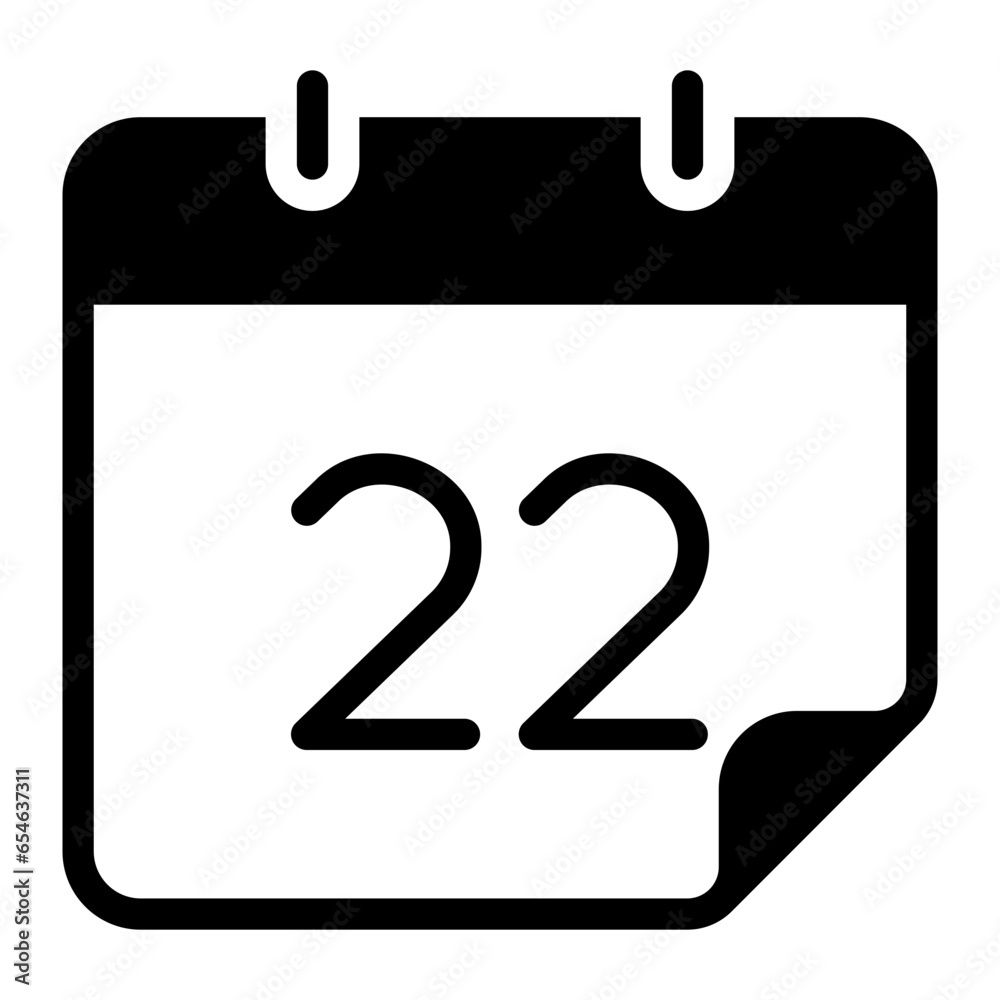 twenty two glyph icon twenty two glyph icon